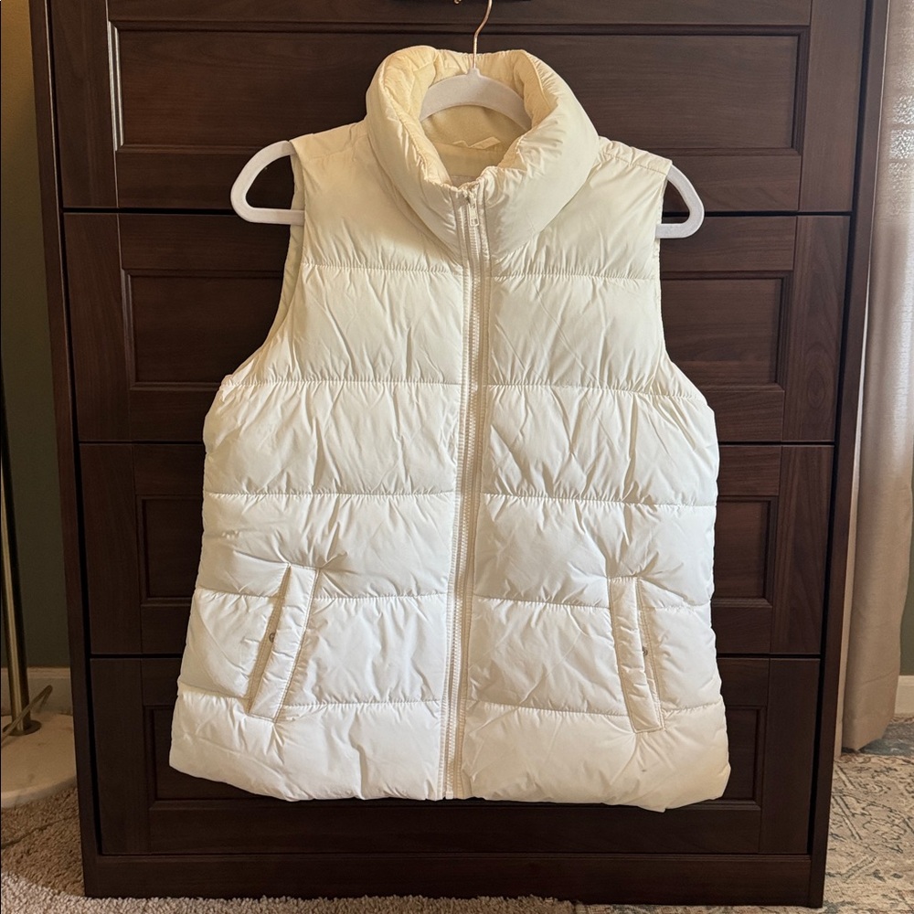 Old Navy Cream Puffer Vest
